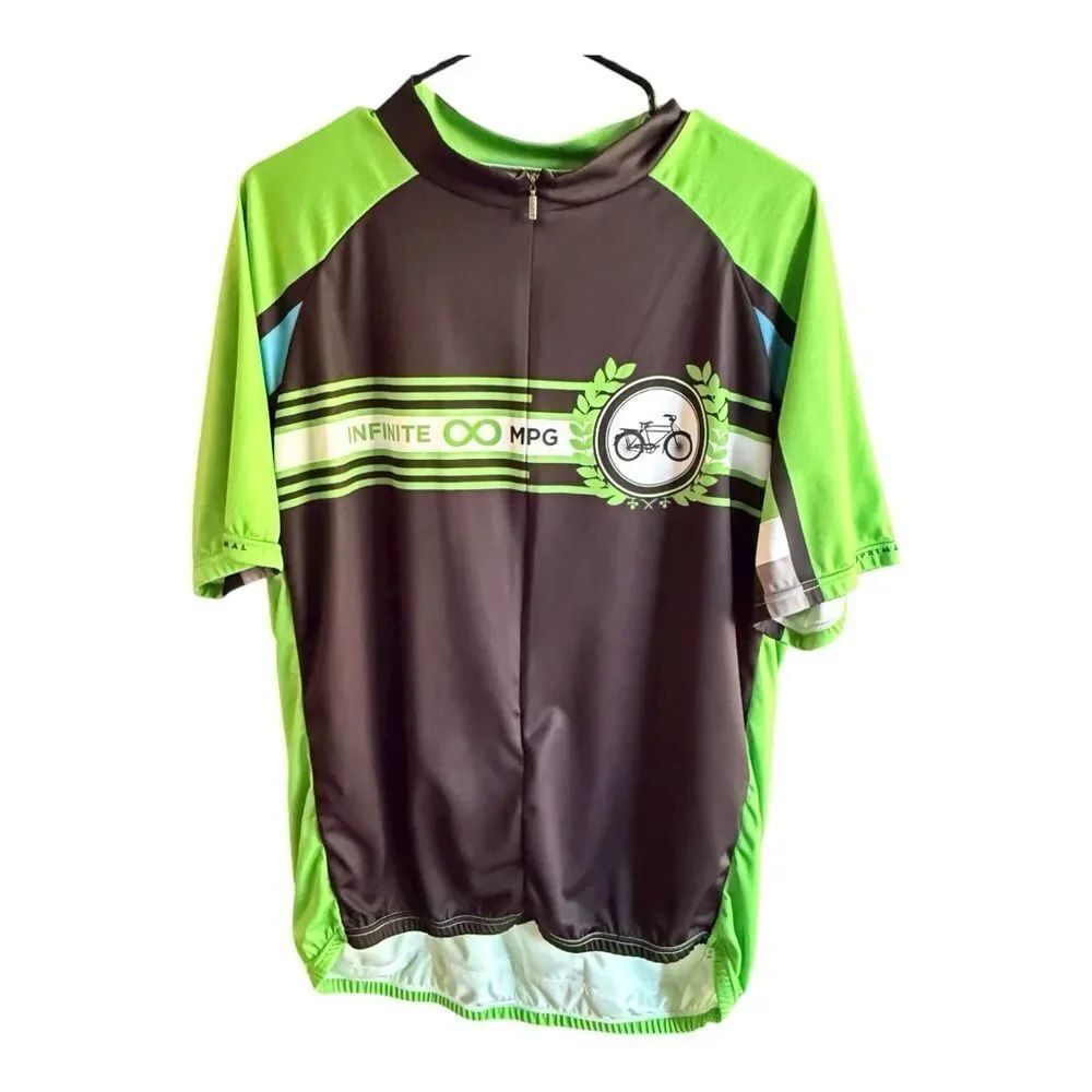 Infinite MPG Mens XXXL Cycling Jersey - Lime Green and Black